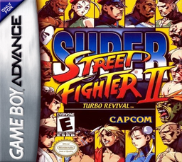 Super Street Fighter II X Revival box art for GameBoy Advance